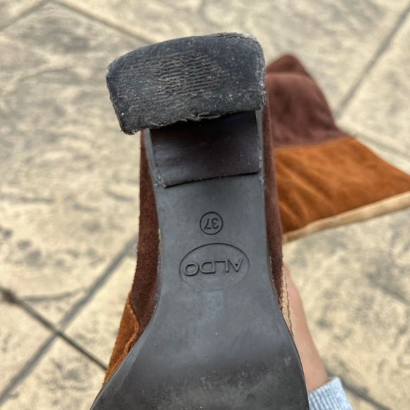 2000s Patchwork Heel Boots - Picture 2 of 2